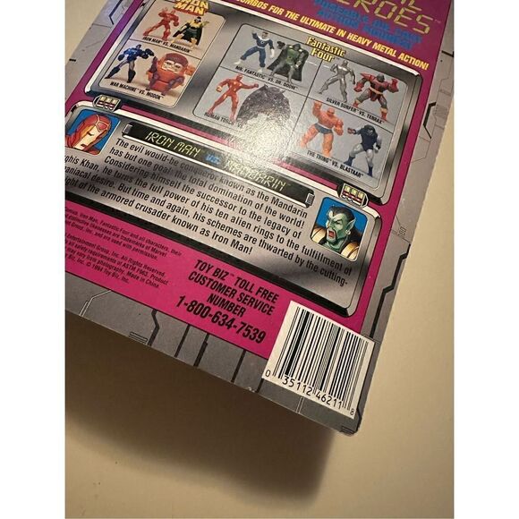 Vintage 94 Toy Biz Marvel Iron Man Mandarin Action Figure Open Package Die Cast - Picture 8 of 10